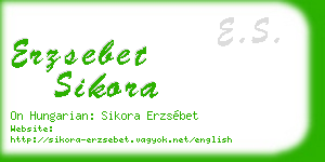 erzsebet sikora business card